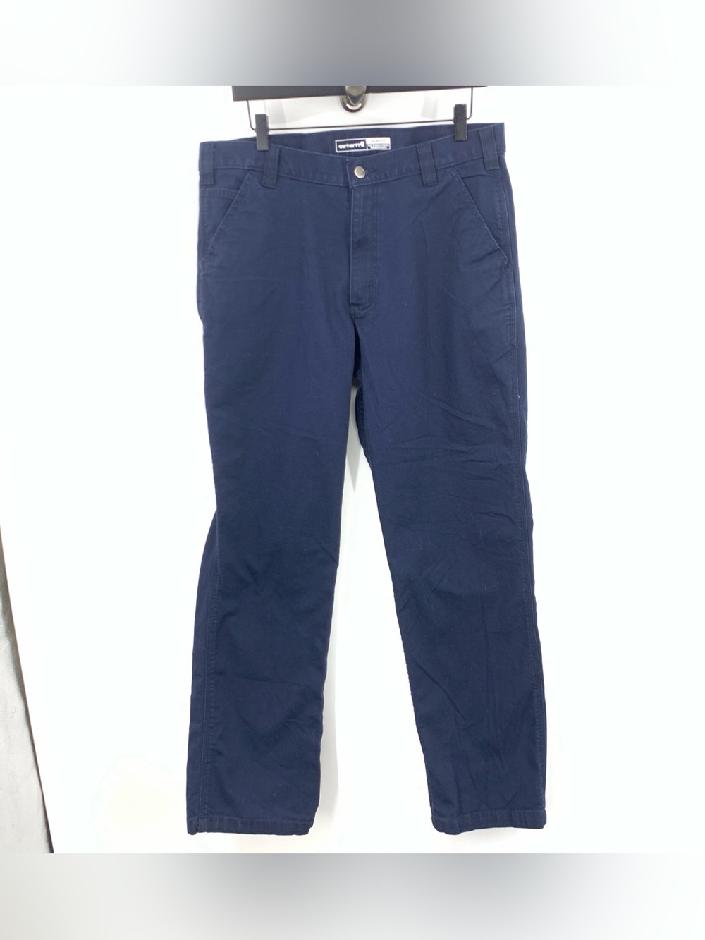 Carhartt Men Size 36 x 32 Jeans Blue Relaxed Fit Work Pants Duck Canvas Flex